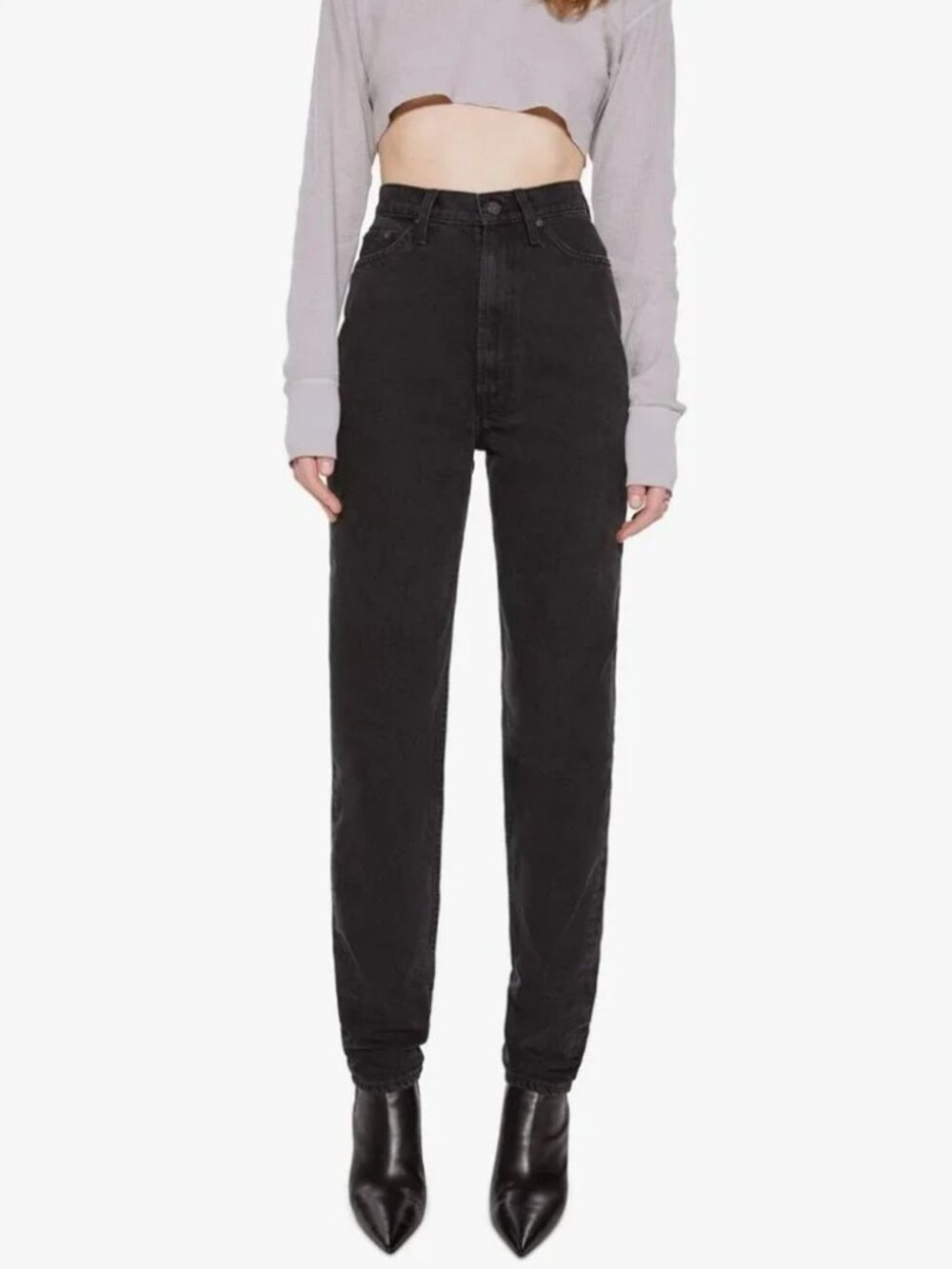 Womens Mother x Snacks Black (Item-707) High-Waisted Twizzy Skimp Smack Jean 31